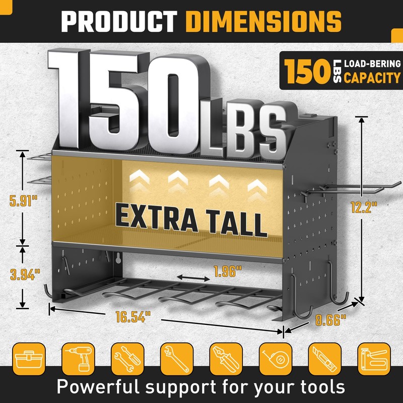 ZESEN Power Tool Organizer Wall Mount, 3 Layer Charging Station