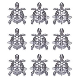 9PCS sea Turtle Napkin Rings Decorate Your Table in Christmas, Thanksgiving, Birthday, Wedding, Commemoration Day, Business Banquet and Other Festivals and Occasions? (03)
