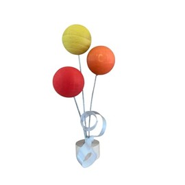 Stecker Geburtstagsstecker Luftballonstecker Gelb Orange Rot Geburtstagsring // Geburtstagsspirale Geburtstag // Luftballon aus Holz zur Dekoration Deko (Gelb+Orange+Rot)