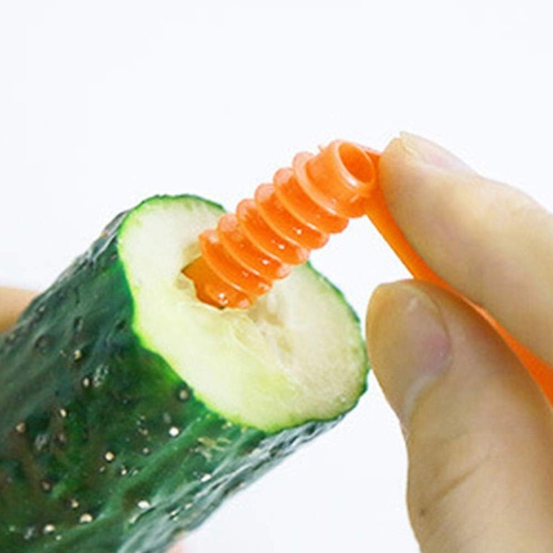 Green Spiral Slicer Portable Cucumber Potato Carrot Slicer Cutter Manual