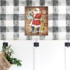 Welcome Santa With Sack Farmhouse Style Wood Wall Decor Sign