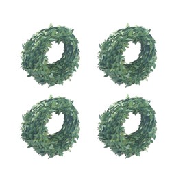 LJY 32.8 Yards Artificial Ivy Garland Foliage Green Leaves Fake Vine for Wedding Party Ceremony DIY Headbands