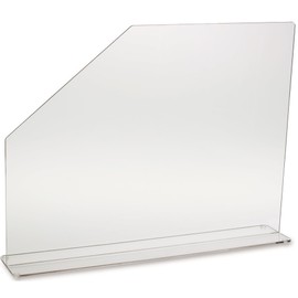 Omnimed Clear Acrylic Splash Guard Shield for Workstations and Sinks, Portable, Self-Supporting (Large)