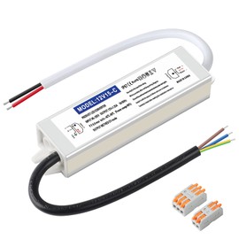Waterproof IP67 LED Driver Power Supply 12V 15W 1.25A, 110V AC to 12V DC Converter, Ideal for Indoor and Outdoor, Marine, and Industrial LED Lighting Applications