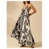 SOLY HUX Women's Boho Floral Print Maxi Dress Halter Backless