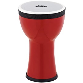 Nino Percussion Elements Mini Djembe - Kleines Musikinstrument für Kinder ab 3 Jahren - Durchmesser 6 Zoll - Kunststoff, Rot (NINO-EMDJ-FE)