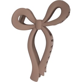 styleBREAKER Damen Haarklammer in Schleifen Form, Haarklemme, Haarspange Kunststoff Schleife, Haarschmuck 04027052, Farbe:Dunkelbraun