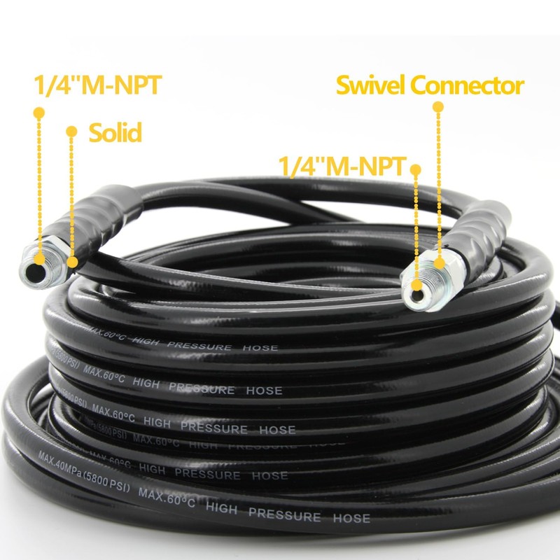 Sewer Jetter Kit for Pressure Washer 50FT, 5800PSI Drain Cleaner
