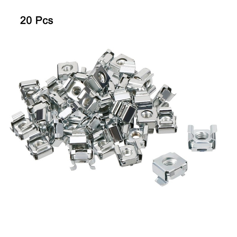 sourcingmap 20 Pack, M8 Cage Nut, Carbon Steel Zinc Plated