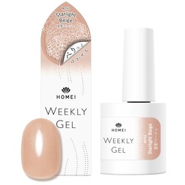 HOMEI WF62 Weekly Gel, 0.3 fl oz (10 ml), Gel Nails, Removable, Long Lasting, Glossy