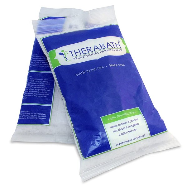 Therabath Paraffin Wax Refill - Thermotherapy - Use to Relieve Arthritis Discomfort, Stiff Muscles, & Dry Skin - For Hands, Feet, Body - Deeply Hydrates & Protects - Made in USA, 4 lb. ScentFree