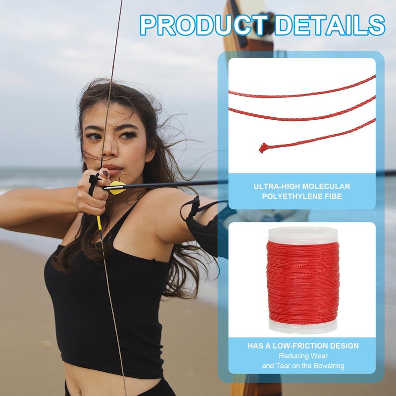 sourcing map Archery Recurve Bow String Serving Thread 120 Yard