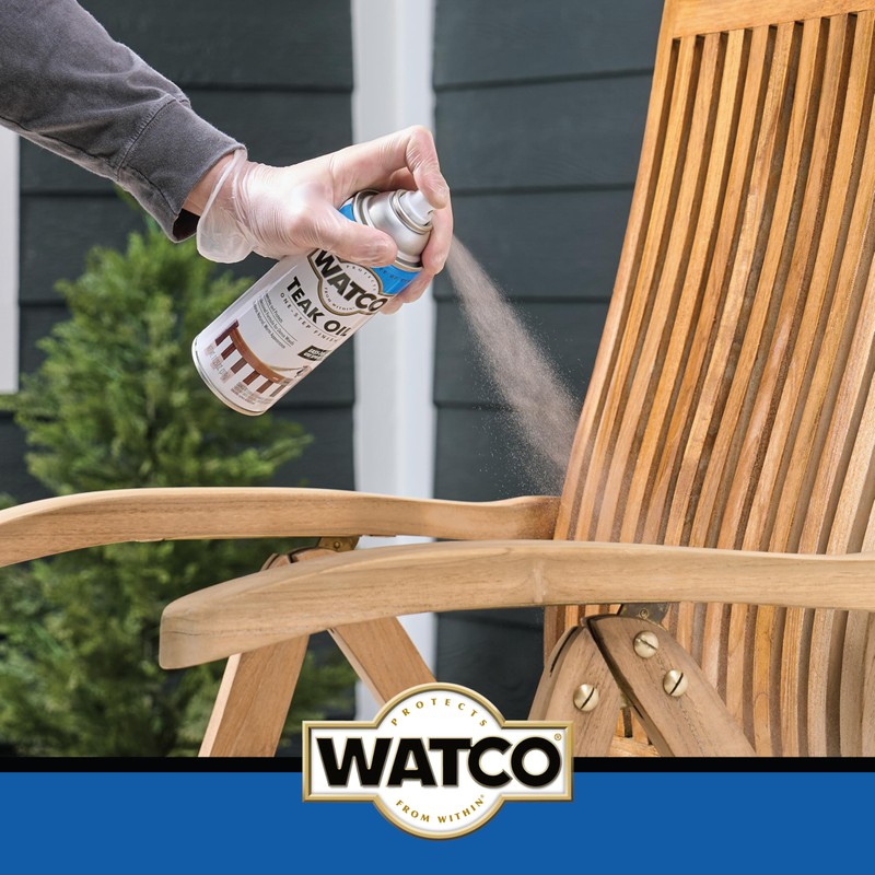Watco Teak Oil Wood Finish Spray, 11.25 oz, Clear