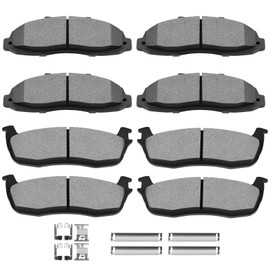 SCITOO Disc Brake Pads Kits D679-7558 & D879-7584 Front Rear 8Pcs Brake Pads Set Fit For Ford For F-150 1997-2003,For Ford For F-150 Heritage 2004,For Lincoln For Blackwood 2002