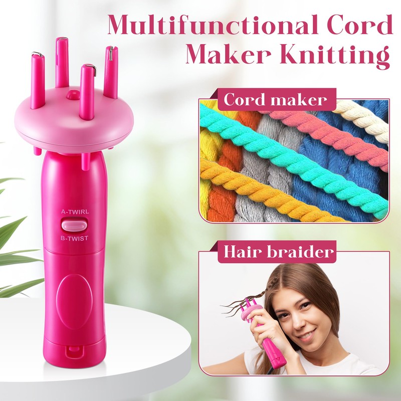 Enhon Cord Maker Portable Fringe Twister, Handheld Cord Maker for