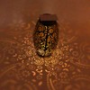Hanging Solar Lantern Hollowed Out Chrysanthemum Shadow Lantern Retro Garden