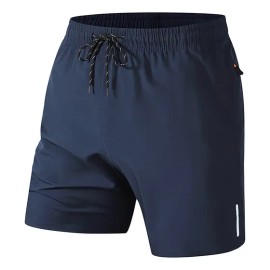 Pantalones Cortos Para Hombre, Color Liso, Deportivos, Fitne