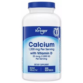 Calcium with Vitamin D-3 200 Softgels 1200 mg 1000iu Vit D3 Bone & Immune Health