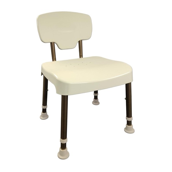 MedGear A-0235A6 Tool-Free DURA Shower and Tub Chair (Almond Seat