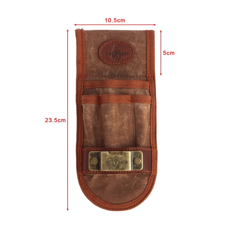 TOURBON Canvas Tool Pouch Belt Tape Measure Plier Wrench Holder