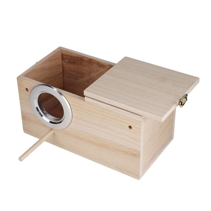 Sheens Bird Breeding Box, Natural Wood Small Bird Nest for