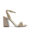 Betsey Johnson Women's Jet Heeled Sandal, Light Gold, 8