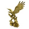 DESHINTKE Large Golden Eagle Resin Ornaments, Soaring Eagle Modern Home
