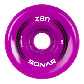 Riedell Sonar Wheels - Zen - Quad Roller Skate Wheels - 4 Pack of 32mm x 62mm 85A Wheels | Magenta