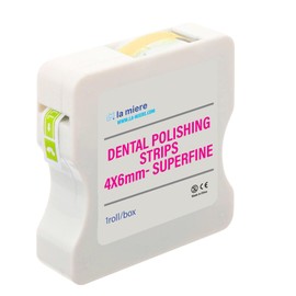 LA MIERE 4mm x 6M Dental Polishing Strips, Abrasive Finishing, Interproximal Teeth Cleaning Care, Whitening Whitening Polish Strips, Deep Sanding and Grinding (Medium, 1Box)