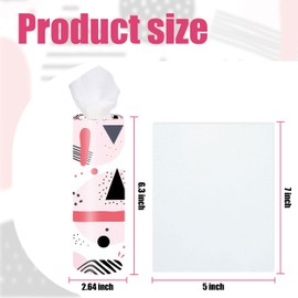 JRUSMR Car Tissue Box, 4-Pack Canned Tissue Canisters for Car Cup Holders, 200 2-Ply Travel Tissues, Fashion Design Car Tissue Holder