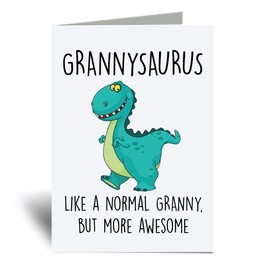 60 Second Makeover Limited Grannysaurus Greeting Card Granny Gran Dinosaur Mothers Day Funny Birthday Present