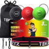 TEKXYZ Reflex Ball, 3 Different Boxing Training Ball with Headband,