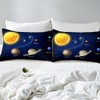 Loussiesd Planet Solar System Bedding Set Galaxy Space Duvet Cover
