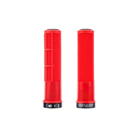 DMR Deathgrip 2 Flangeless Handlebar Grips (Red, Thin)