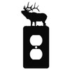 Innovative Fabricators, Inc. Solitary Elk Single Duplex Wall Plate (Single