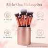 BS-MALL Premium Synthetic Foundation Powder Concealers Eye Shadows Silver Black