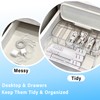 2 PCS Stackable Cable Organizer Storage Box, Desktop Cord Management