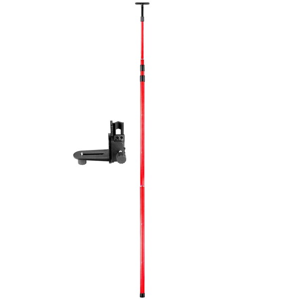 Firecore 13 Ft./4m Telescoping Pole with 1/4-Inch by 20-Inch Laser Mount, Adjustable Laser Level Mounting Pole for Rotary and Line Lasers-FLP400A