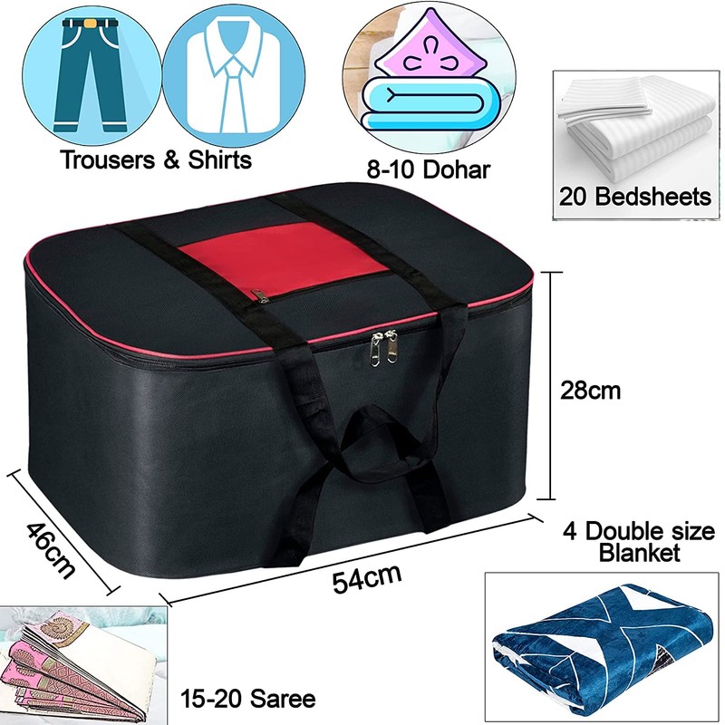 MJ Vision Extra Large Foldable Clothes Storage Bag Underbed Storage