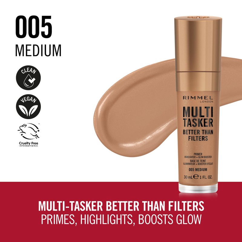 Rimmel Multi-Tasker Better Than Filters, 005 Medium, Foundation, Shine Enhancer