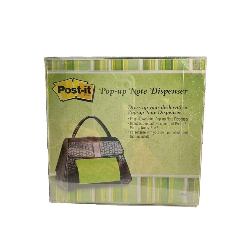 Post-it Pop Up Note Dispenser BLACK Purse Pocketbook Handbag for