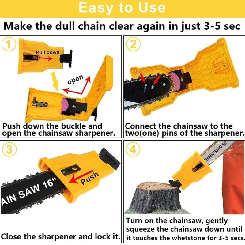 ASUSARA Chainsaw Sharpener, Portable Chainsaw Sharpener Kit for 12''-22'' Saws,