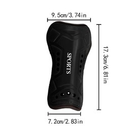 Jagowa 1 Pair Football Shin Pads Shin Guards Breathable Protective Gear Soccer Shin Pads for Boys and Girls(Black)