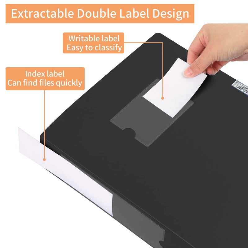 HUA JIE A4 Storage File Boxes Plastic Archives Cases with