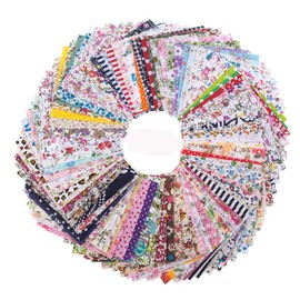 Penta Angel 4 x 4 Inch/10 x 10cm 100 Pieces Assorted Pre-Cut Printing Cotton Cloth Square Bundle Quilt Craft Fabric Patchwork DIY Sewing Scrapbooking Quilting Dot Pattern (100 pcs)