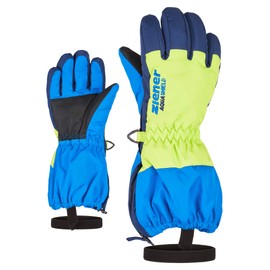 Ziener Levio Children's Ski Mittens/Winter Sports, Waterproof, Breathable, Persian Blue, 98 cm