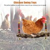 Chicken Bird Swing,Chicken Perch,Natural Wooden Swing Toys,Wood Stand for Chick,Safe