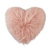 SARO LIFESTYLE Cozy Love Heart-Shaped Mongolian Lamb Fur Poly Filled