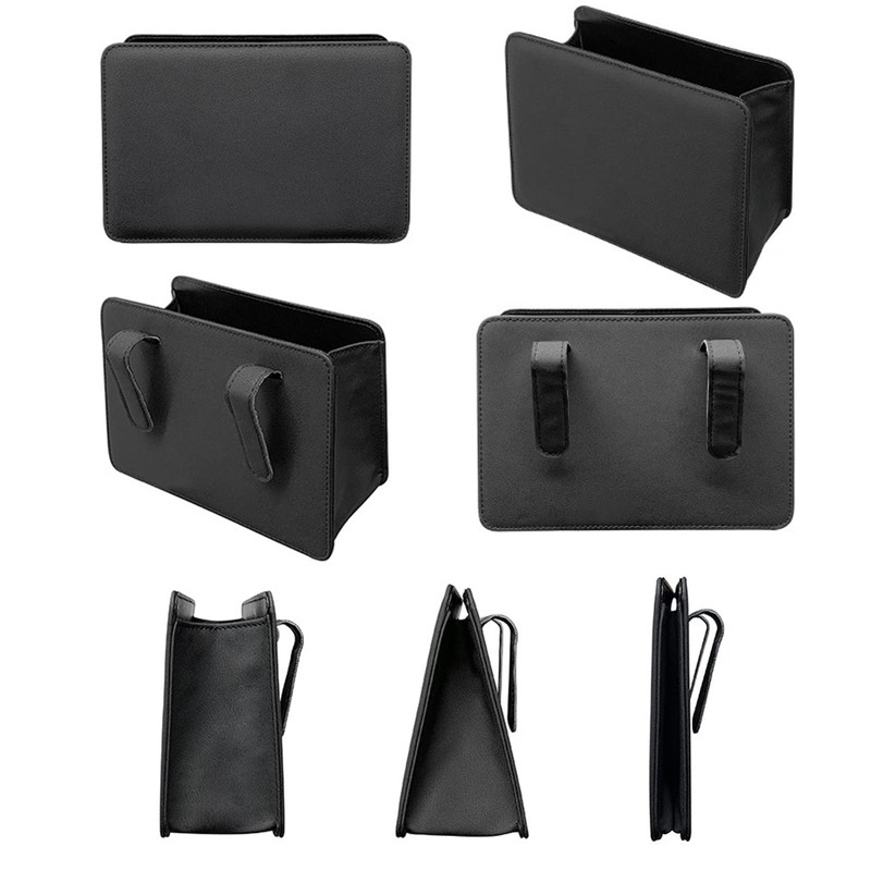 HUWANDE Car Trash Can,Multi-Function Garbage Can,Small Car Door Organizer,Leather Car