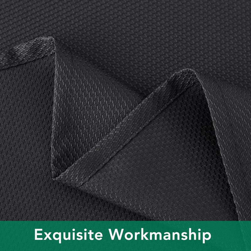 Biscaynebay Textured Fabric Round Tablecloths 60", Black Table Cloth Water